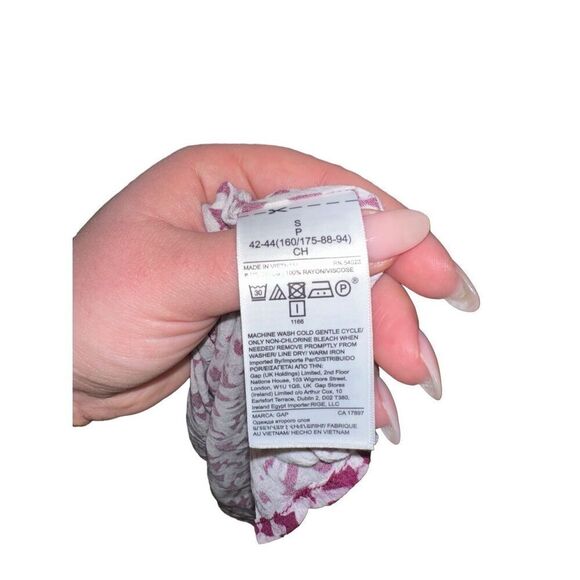 GAP Three-Quarter Sleeve Floral Flounce Midi Dress | S - Picture 5 of 6